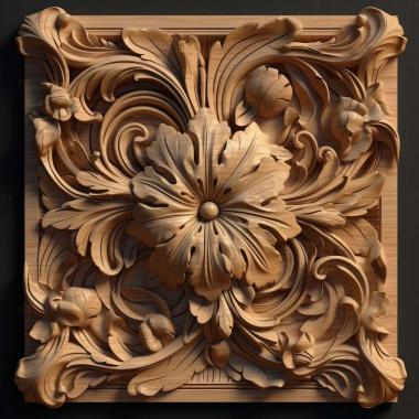 Patterns and decorations stl Evacanthus 4 3d model